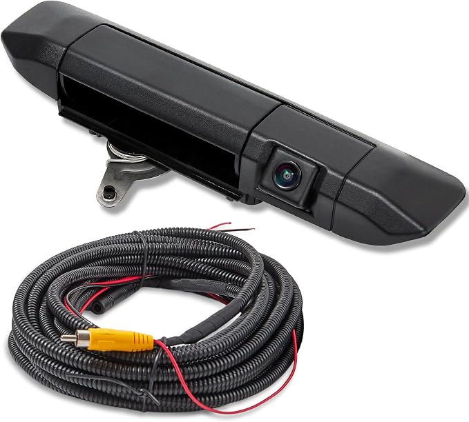 EWAY Tailgate Handle Backup Camera for 2005-2014 Toyota Tacoma, Liftgate Door Handle Latch Replacement Reverse Rear View Back Up Camera, RCA Aftermarket Input, Replaces# 6909004020 69090-04020