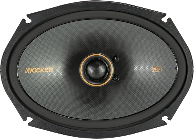 KICKER 51KSC6904 KS-Series 6x9 Coaxial Speakers with 1" tweeters, 4-Ohm, Pair