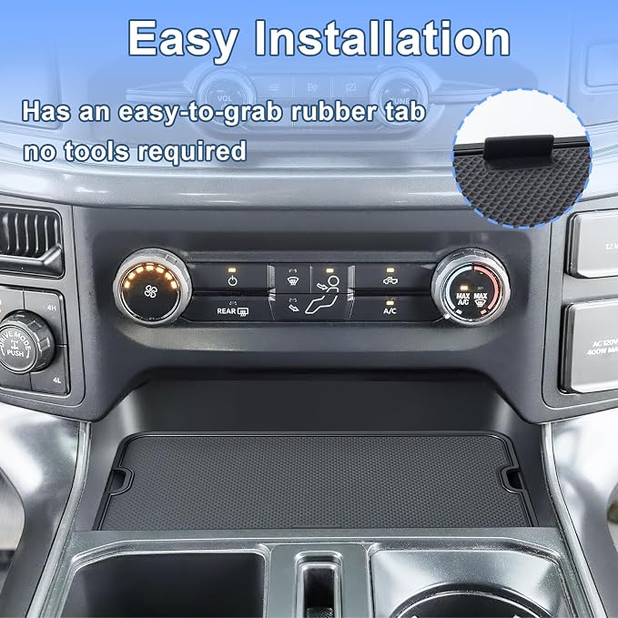 RAVOTOM Center Console Compartment Cover & Glove Box Organizer Compatible with 2022-2026 Ford F150 Accessories STX XL
