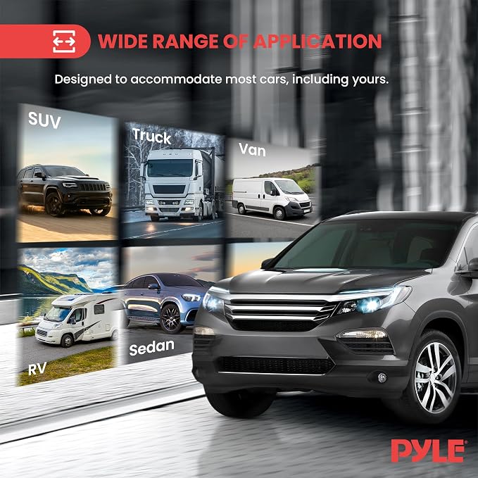 Pyle Rear View Camera with 7” Monitor, Wireless Backup Camera Kit with 1080p HD IPS LCD, IR Night Vision Backup Camera for Truck, SUV, Pickup, Travel Trailer, Waterproof Camera System