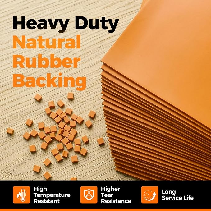 2-Pack Heavy Duty Oil Spill Mat, 1/4" Thick, Garage Floor Mat for Under Car, 64" X 32", Waterproof, Rubber Backing Protects Floor, Reusable, Absorbs All Types of Spills, Oil Absorbent Pads