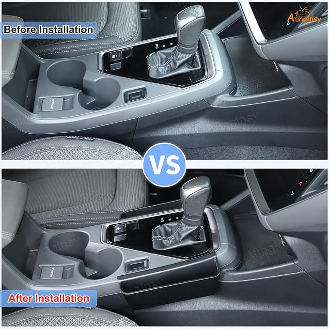 Aunginsy Central Control Gear Shift Storage Box Compatible with Subaru Crosstrek 2024+ Center Console Organizer Tray Left & Right Side Gear Shift Armrest Box Hanging Storage Basket ABS Accessories