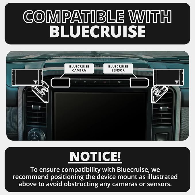 Tackform Link Vent Mount Magnetic Phone Holder - Compatible with MagSafe, BlueCruise, 2021-2025 Ford F150 & Raptor, 2023-2025 Ford Super Duty | Aluminum | 3.5" Arm | Orange