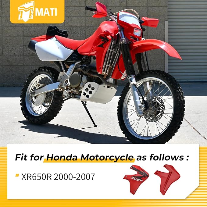 M MATI Left & Right Radiator Shroud for Honda XR650R 2000-2007 19072-MBN-A30ZA 19071-MBN-A30ZA 19072-MBN-A10ZA 19071-MBN-A10ZA
