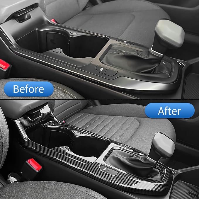 Gear Shift Panel Cover Trim Compatible with Kia K4 2025-2026 Accessories (Carbon Fiber Pattern)