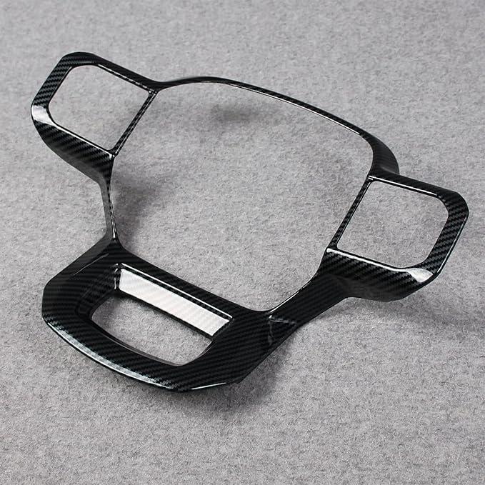 for Ford F-150 2021 2022 2023 2024 2025 2026 F150 Wheel Steering Trim Panel Cover Trims ABS Carbon Fiber