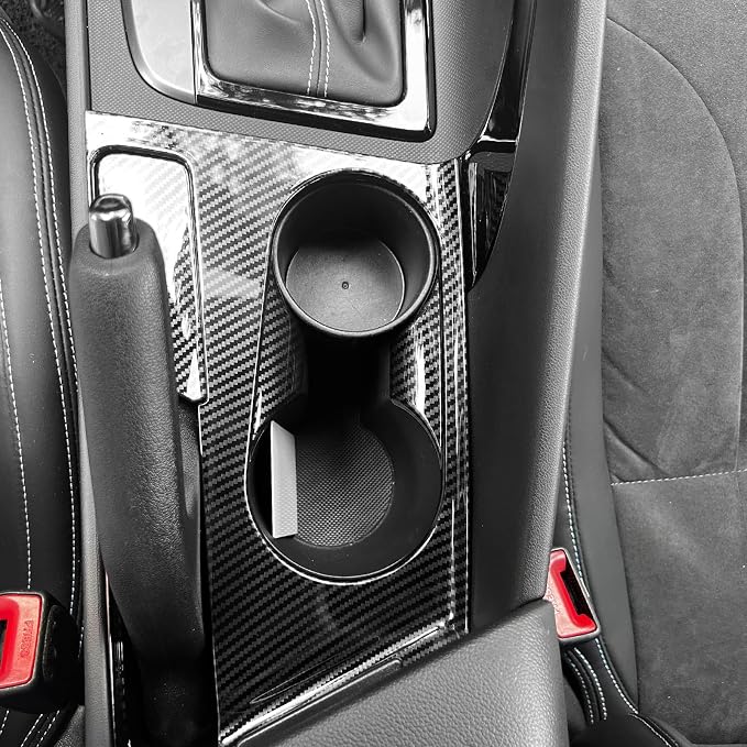 YOUTOOCAR Water Cup Holder Trim Cover Compatible with Hyundai Elantra N/N Line (CN7) 2021–2025 Interior Accessories (Carbon Fiber Pattern)