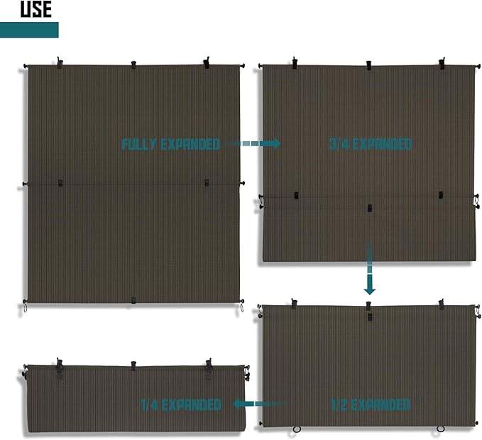 Bynbbur 8'W x 9'H Outdoor Patio Shades Foldable Roller Blinds, 220 GSM Sun Shade Roll Up Porch Screens Exterior Shade Cloth for Deck Pergola Backyard, Brown
