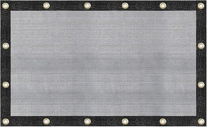 [WindscreenSupplyCo] 60-70% 6.5 FT X 10 FT Mesh Tarp/Shade Cloth 9-Needle Knitted Heavy Duty Black with Grommets for Green House, Garden, pergola, Pools, Dump Truck - MT6510BLKX1