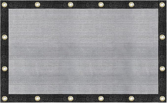 [WindscreenSupplyCo] 60-70% 6.5 FT X 10 FT Mesh Tarp/Shade Cloth 9-Needle Knitted Heavy Duty Black with Grommets for Green House, Garden, pergola, Pools, Dump Truck - MT6510BLKX1