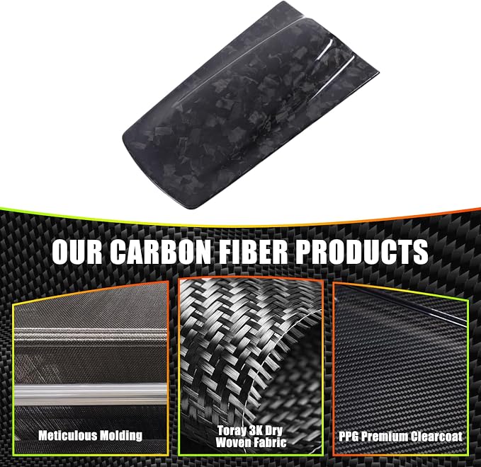 Roof Top Backup Cameras Cover Trim Compatible with C8 Corvette Convertible Z06 Z51 2020-2023 Real Carbon Fiber 1PCS Reversing Camera Protection Cover Trim Accessories (Forged Grain)