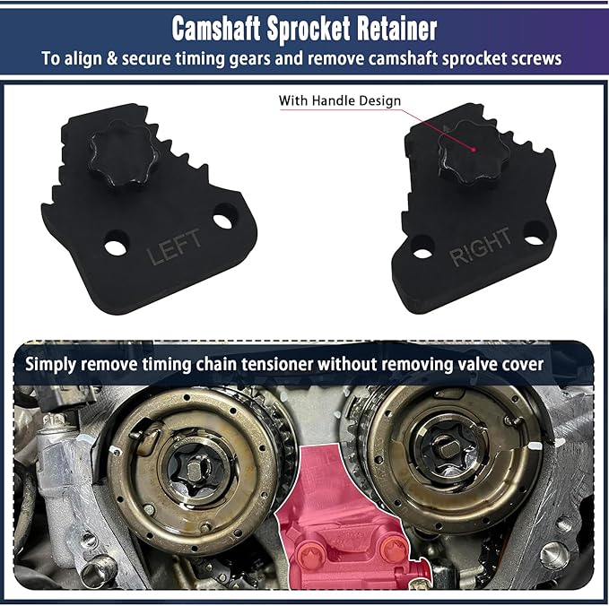 Timing Gear Holder Retainer Tool Kit Compatible with Mercedes Benz Maybach M276 M278 Engines, for Removing/Installing Camshaft Adjuster Sprocket, with T100 Socket & Fuel Injector Puller