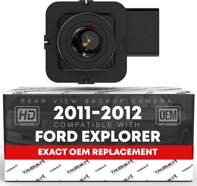 Rear View Backup Camera - Compatible with 2011-2012 Ford Edge - Reverse Park Assist Camera - OEM BT4Z-19G490-B, BT4Z-19G490-A, DT4Z-19G490-B, ET4Z-19G490-A, FL1T-19G490-AC
