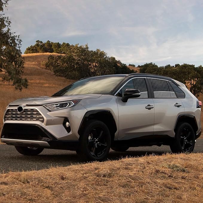 RAV4 Specific Side Window Sun Shades, 2019-2024 Rear Vehicle Interior Shade for Baby Mesh Car Window Covers, Breathable, UV Protection and Heat Insulation (RAV4（2019-2024）, Rear Side-2pcs)