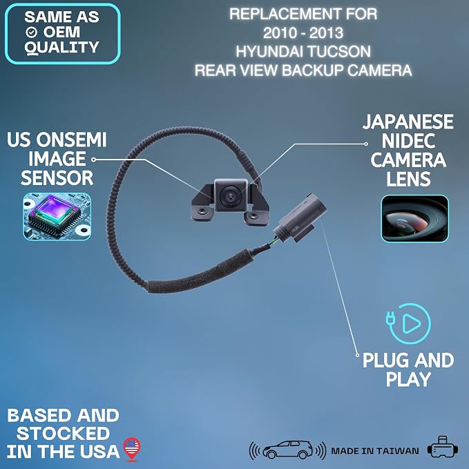 Backup Camera Replaces for 2010-2013 Hyundai Tucson OE Part # 95790-2S010 | 95790-2S012 | 95790-2S000