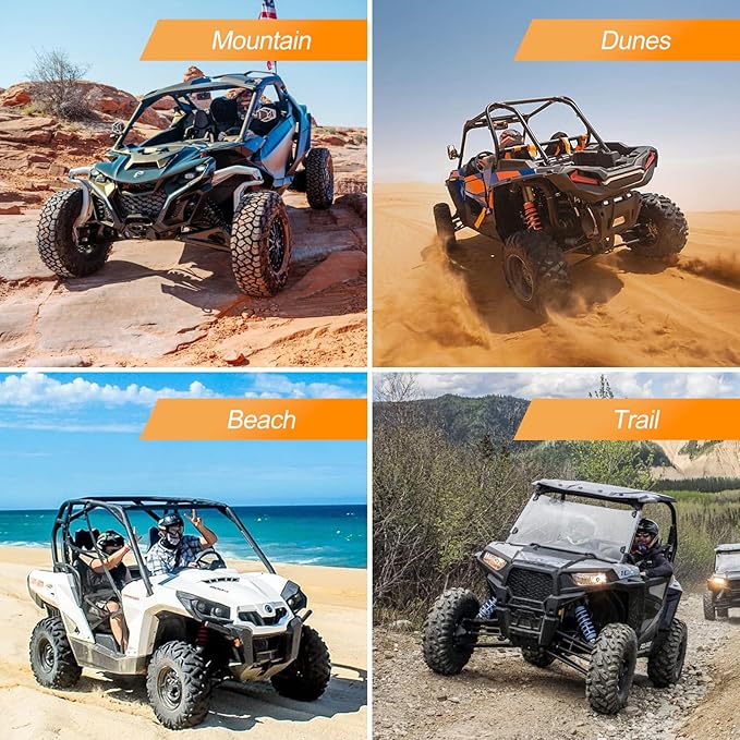 QUNSUNUS UTV Cover 2 Seater Compatible with Polaris General/RZR/Ranger, Can Am Commander/Defender/Maverick, Yamaha YXZ Viking Kawasaki, Arctic Cat Wildcat, Waterproof Side by Side Cover