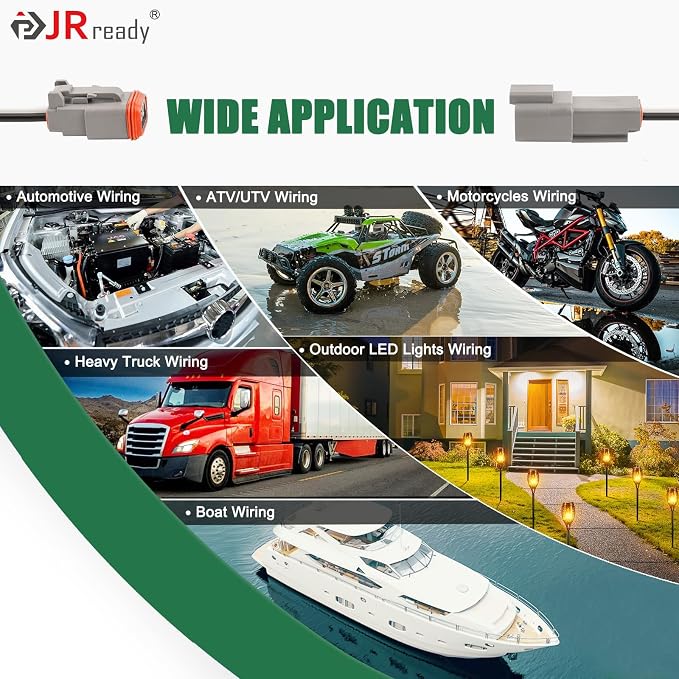 JRready DT Deutsch Connector Kit IP68 Waterproof for Car, Boat, Truck, Motorcycle, DRK-RT1B Deutsch Pin Removal Tool, Pin Socket Contact/Wedgelock Removal Tool for Deutsch DT, DTM, DTV, DRB,