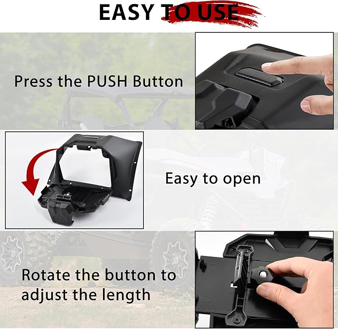 UTVXPERT Adjustable Electronic Device Tablet Phone Holder GPS Navigator Bracket Phone Mount with Storage Box for CFMOTO ZForce 950 Sport/HO/EX 2020-2024 Accessories