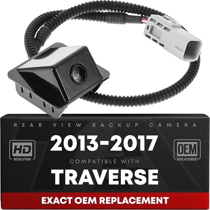 Rear View Backup Camera, Reverse Park Assist - Compatible with 2013-2017 Chevrolet Traverse - OEM 23135306