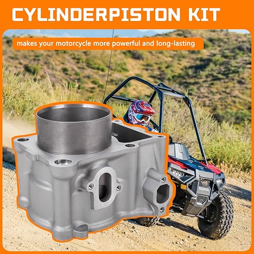 Cylinder Piston Gasket Top End Kit 84.5mm Compatible with Yamaha Kodiak 400 2007-2008 Grizzly 400 YFM 400 2000-2006 After-Market Parts