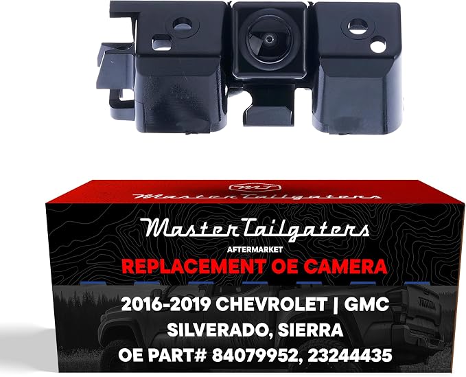 Master Tailgaters Replacement for Chevrolet Silverado/GMC Sierra 1500, 2500, 3500, w/o EZ Lift, w/o AVM, w/o Remote Tailgate (2016-2019) Backup Camera OE Part # 84079952, 23244435