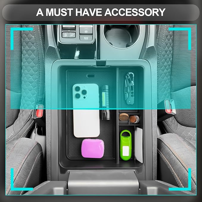 CDEFG Center Console Organizer for 2026 Honda Passport (RTL/TrailSport Elite/TrailSport) Accessories, 2026 Honda Passport Middle Console Organizer Armrest Storage Box