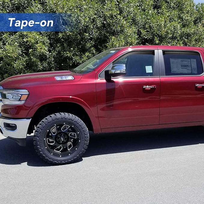 Window Visors Rain Guards for 2009-2018 Ram 1500 Crew/Mega Cab, 2010-2025 Ram 2500 & 3500 CrewCab Window Vent Wind Deflectors Visors Shades