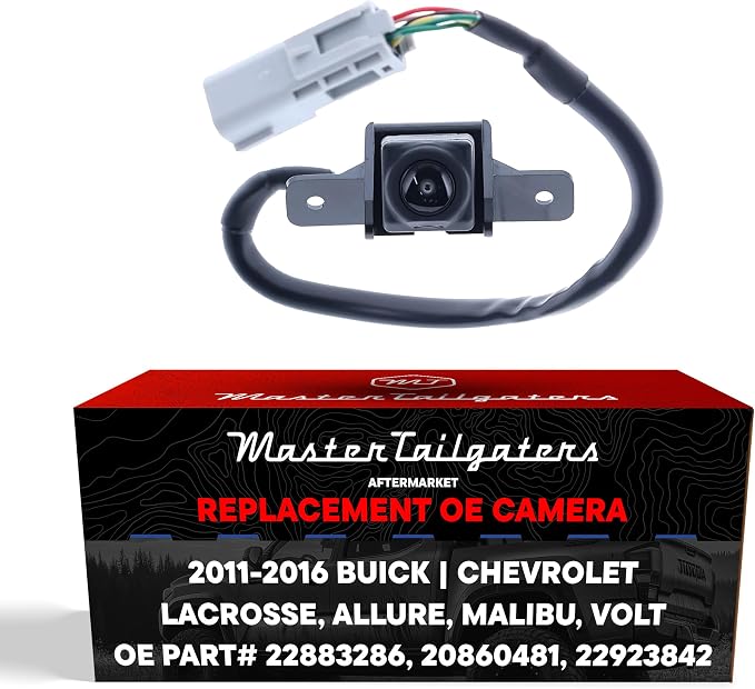 Master Tailgaters Replacement for Buick Lacrosse, Allure (2014-2016) / Chevrolet Malibu (2014-2016), Malibu Eco (2013-2014), Volt (2011-2015) Backup Camera OE Part # 22883286, 20860481, 22923842