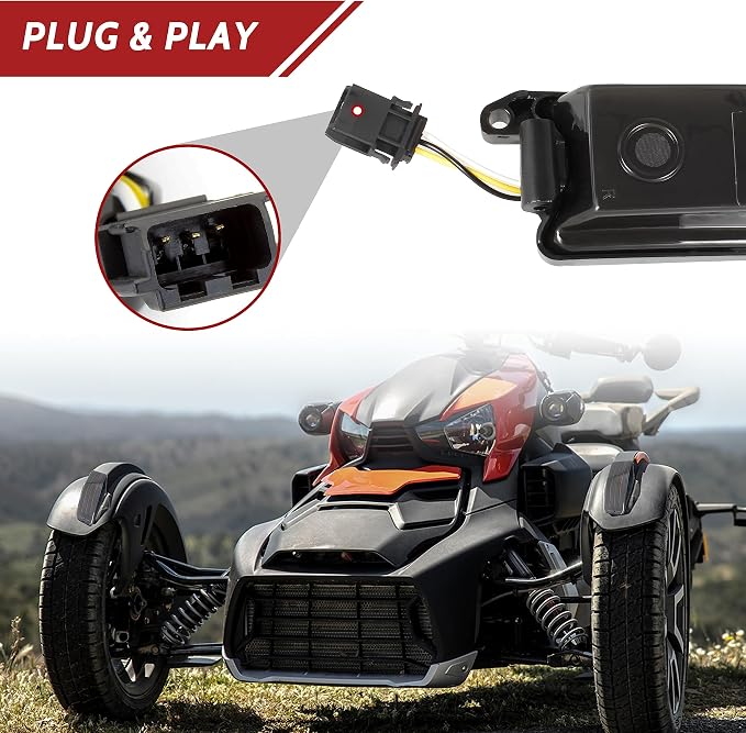 SAUTVS Front Fender LED Lights for Can Am Ryker, Smoked Black Fender Lights Wheel Lights Fender Reflectors with LED Turn Signals & Running Lights for the Can-Am Ryker 2019-2024 Accessories (2PCS)