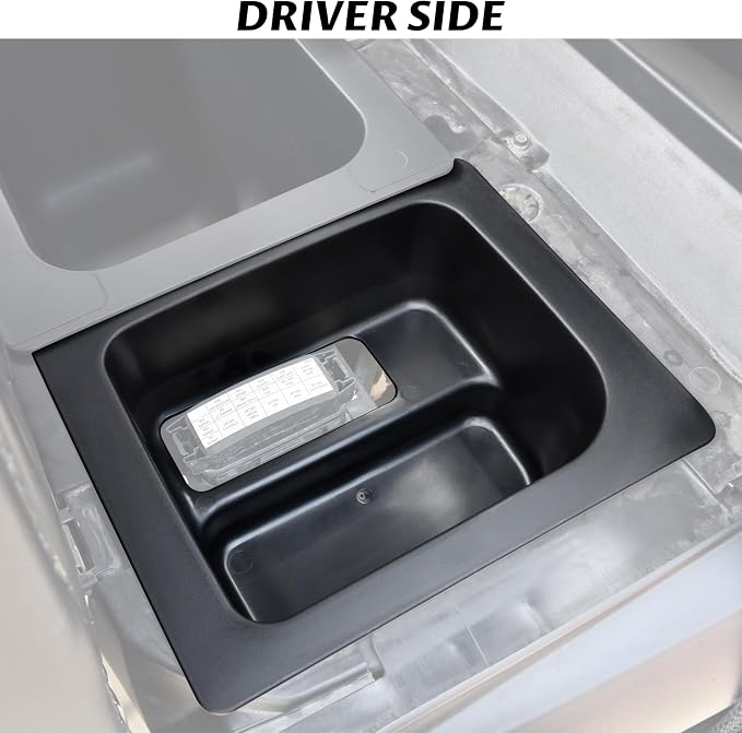 SAUTVS Left & Right Under Seat Storage Box for Ranger 570 500 15-21, Underseat Storage Bin Set Organizer Tray for Polaris Ranger 500 570 Mid Size 50" Wide 2015-2021 Accessories (2PCS, Left & Right)