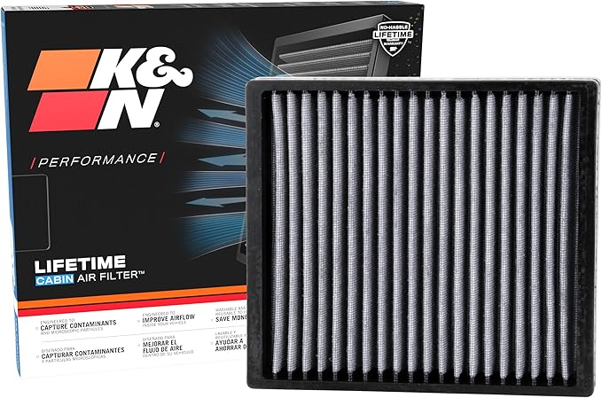 K&N LIFETIME Cabin Air Filter: Premium, Washable, Clean Air for your Cabin: Compatible with 2007-2023 Chrysler/Dodge/Jeep/Ram/Toyota: (See Product Description for Select Models), VF2013