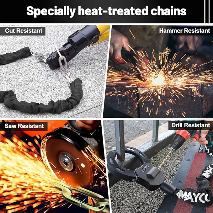 Scooter Locks Anti Theft,Bike Chain Lock with Key,Electric Scooter Lock Anti Theft for Segway,Ninebot and Bicycle Lock Cable Accessories
