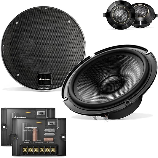 Pioneer Z-Series TS-Z65CH 6.5” 2-Way Speakers (Pair) – 330W Max, Crisp Highs + Clear Vocals, Audiophile upgrade, add an amplifier for optimal performance