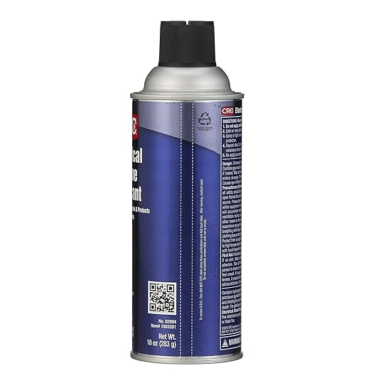 CRC Electrical Silicone Lubricant 02094 – 10 Wt Oz., Premium Grade Silicone Aerosol for High Temperature Applications