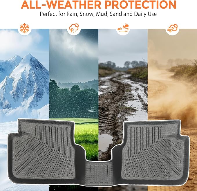 Floor Mats for Subaru Forester 2009-2013 (Not for Hybrid), Heavy Duty TPE All Weather Protection, Waterproof Non-Slip Black Car Liners (Two-Row Floor Mats & Cargo Liner)