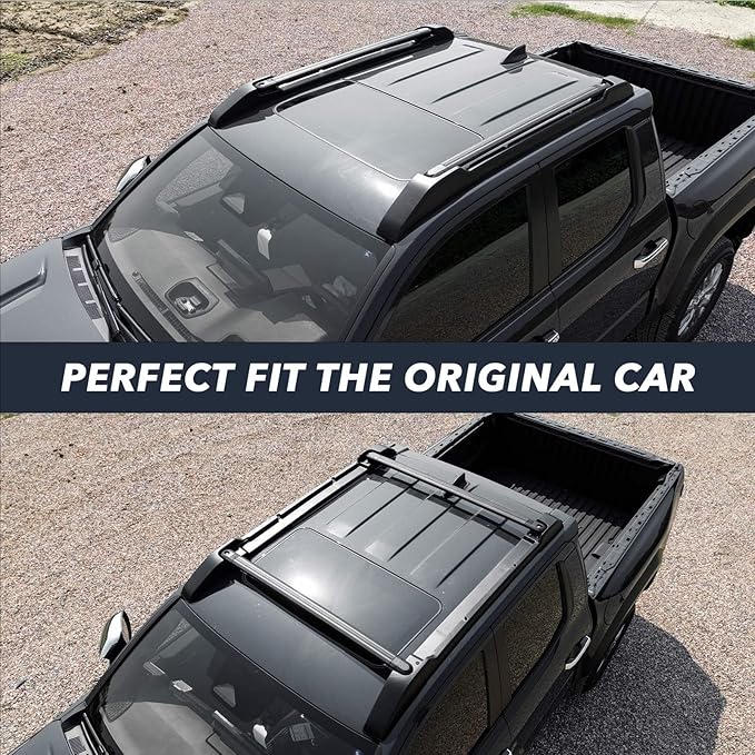 Roof Rack Cross Bars for 2024 2025 2026 Toyota Tacoma Double Cab - Aluminum Roof Rails Crossbar for Cargo Canoe Bike Kayak Snowboard - Rooftop Cargo Carrier Luggage(Not for XtraCab)