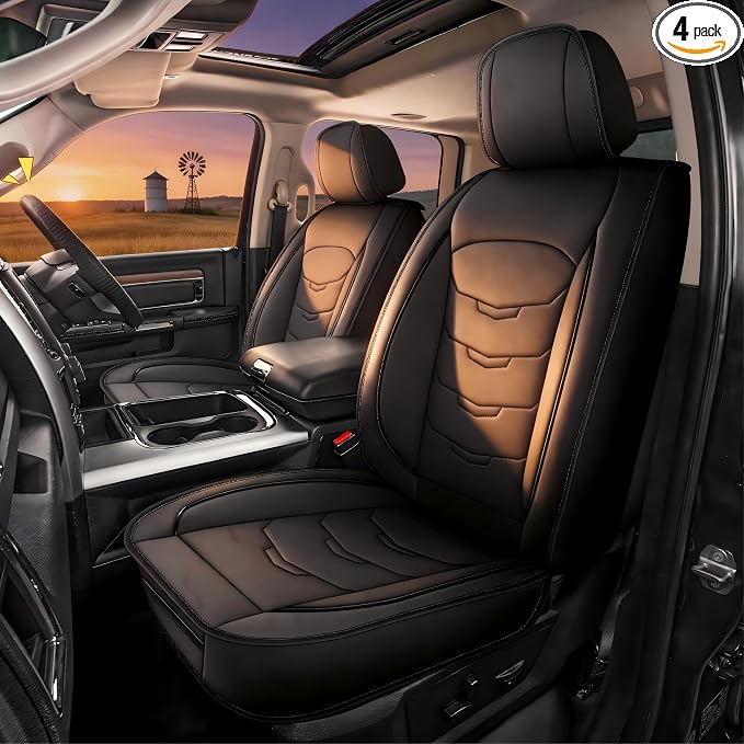 for Ford 2025 2026 F150 Seat Covers 2009-2026 F250 F350 F450 2017-2026 Premium Handmade Leather Waterproof Fits Not Only SuperCrew Lightning King Ranch Platinum Tremor SVT Raptor