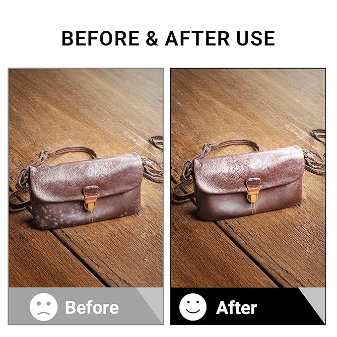 Leather Cleaner & Moisturizer Set for Coach, Gently Cleans Vachetta Leather, Restores Shine, Softens, Removes Stains & Light Scratches, Works for All Luxury Brands