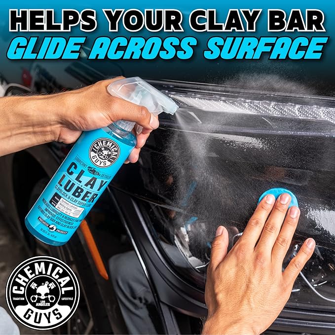Chemical Guys Luber Synthetic Lubricant and Detailer 2 Pack (2 x 16 Fl. Oz.) - Clay Bar Lubricant and Quick Detailer for Smooth, Glossy Finish (WAC_Cly_100_1602)