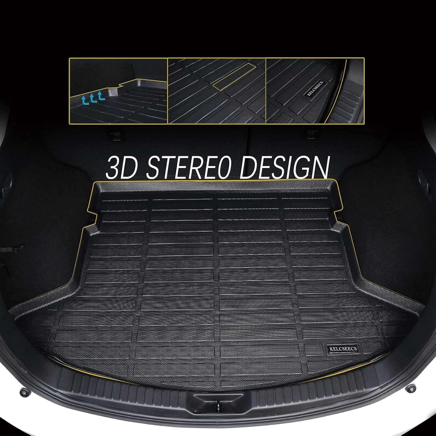 KELCSEECS Floor Mats & Cargo Liner Custom for Nissan Altima 2019-2025 All Weather Protection TPE Floor Liners Front& Rear Row Full Set Accessories Black