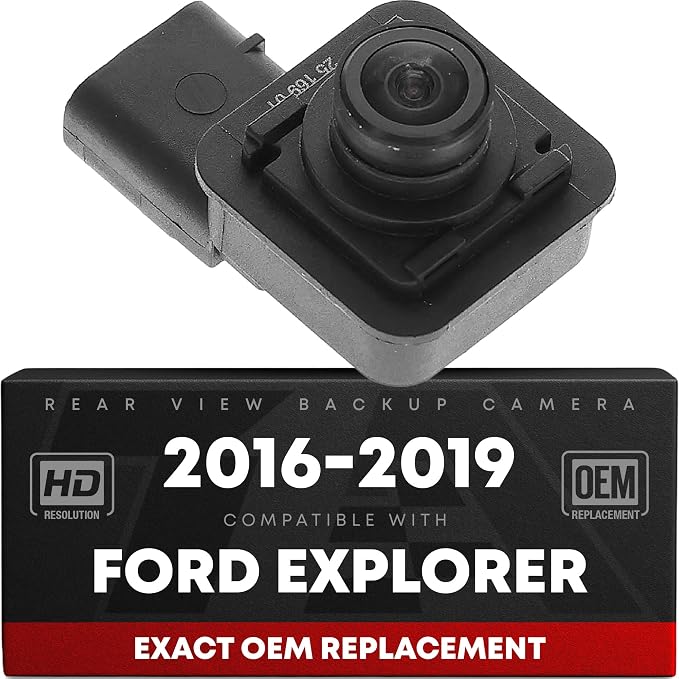 Rear View Backup Camera, Reverse Park Assist - Compatible with 2016-2019 Ford Explorer, 2016-2019 Ford Explorer Police - OEM GB5Z19G490C, FO1960120