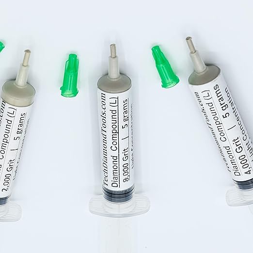 TechDiamondTools Kit of 3 Diamond Polishing Compound Polishing Paste USA Made 2000 4000 8000 Grit for Marble Glass Metal Rock Jewelry Resin Silver Gemstone with 10% of Diamond Powder