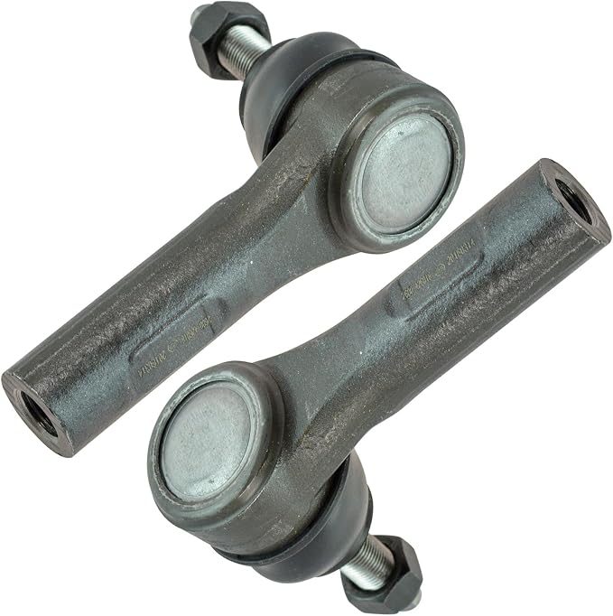 TRQ Outer Driver and Passenger Side Tie Rod Set 2 Piece Compatible with 05-07 Ford Escape Hybrid, 09 Ford Escape 14mm Thread Tie Rods, 10-12 10-11 Mercury Mariner, 10-11 Mazda Tribute