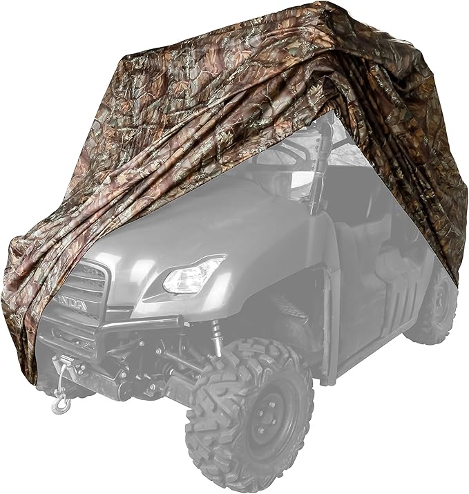 Black Boar UTV Cover - Features Waterproof Polyurethane Coating for Protection Against The Weather - Reinforced Grommets & Side Vents - Includes Storage Bag - Jungle Camo (66023)