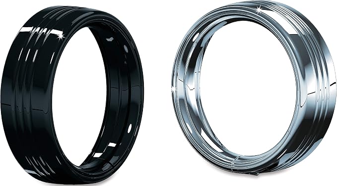 Kuryakyn 7276 Motorcycle Lighting Accessory: 7" Headlamp/Headlight Trim Ring for 1983-2019 Harley-Davidson Motorcycles, Gloss Black