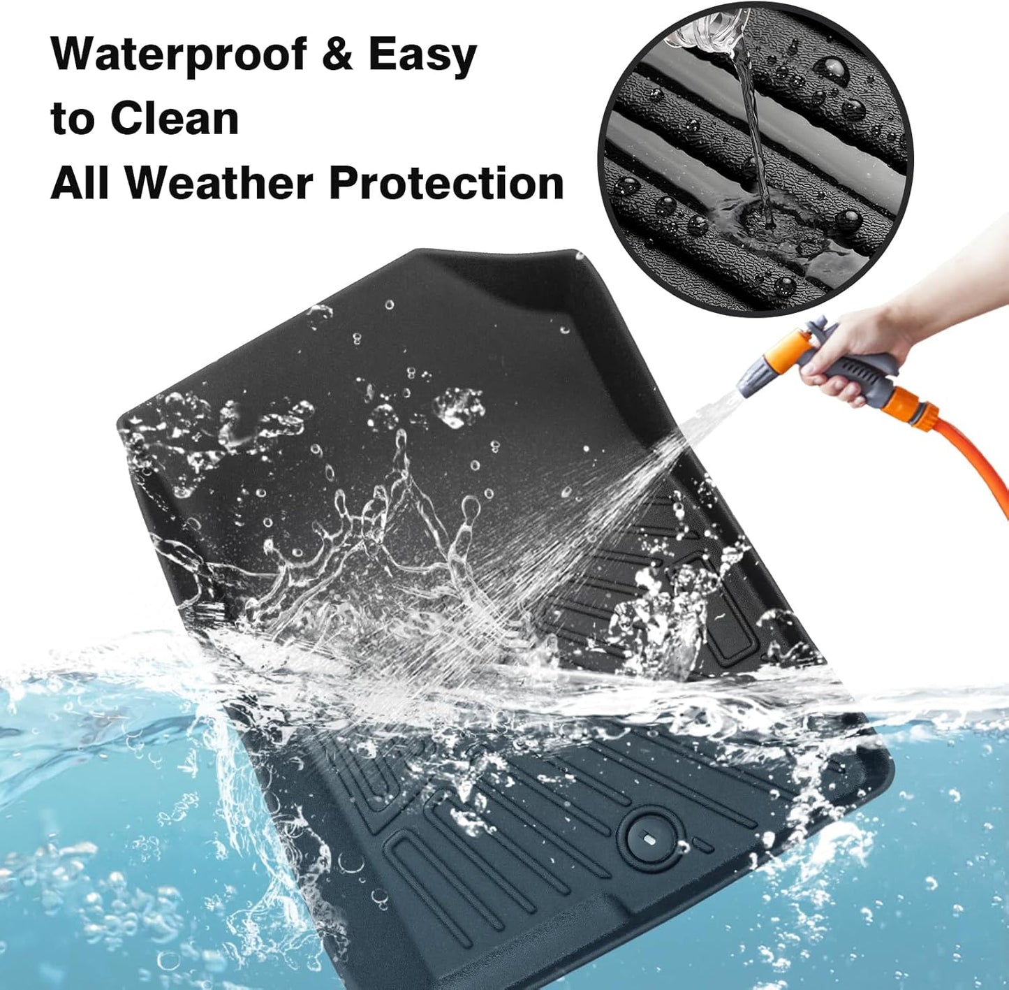 Powerty Floor Mats for 2023-2025 Kia Sportage (Non-Hybrid) Accessories All Weather Floor Liner 3D TPE 1st & 2nd Row Floor Mat Heavy-Duty Floor Liners