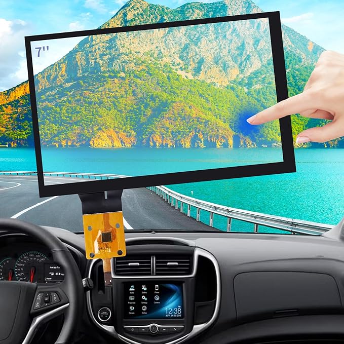 TsuperU 7" Touch Screen Digitizer Replacement for Chevy Malibu Camaro Colorado Sonic Equinox Cruze Trailblazer Trax Traverse 2017-2019 MYLINK Radio Screen, Touchscreen Navigation System LA070WV6-SD01