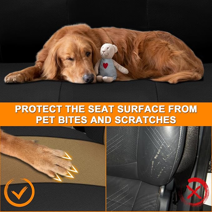 Seat Covers Compatible with 2010-2025 Chevy Express Front Bucket Seats with Opening for Grab Handle on Passenger Side Backrest, Custom-Made Heavy Duty Seat Cover, NOT for RV Seats
