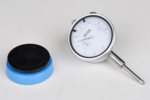 Fowler 52-520-485-0 Dial Indicator with Magnetic Back, 1" Travel, White Dial