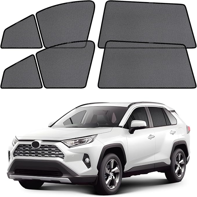 ZATOOTO Car Window Shades for Toyota RAV4 2019-2024, Car Window Cover Baby Sun Shades Sun Blocker Car Side Window Screens for Camping| UV Protection, Privacy, Ventilation, and Bug-Free Design